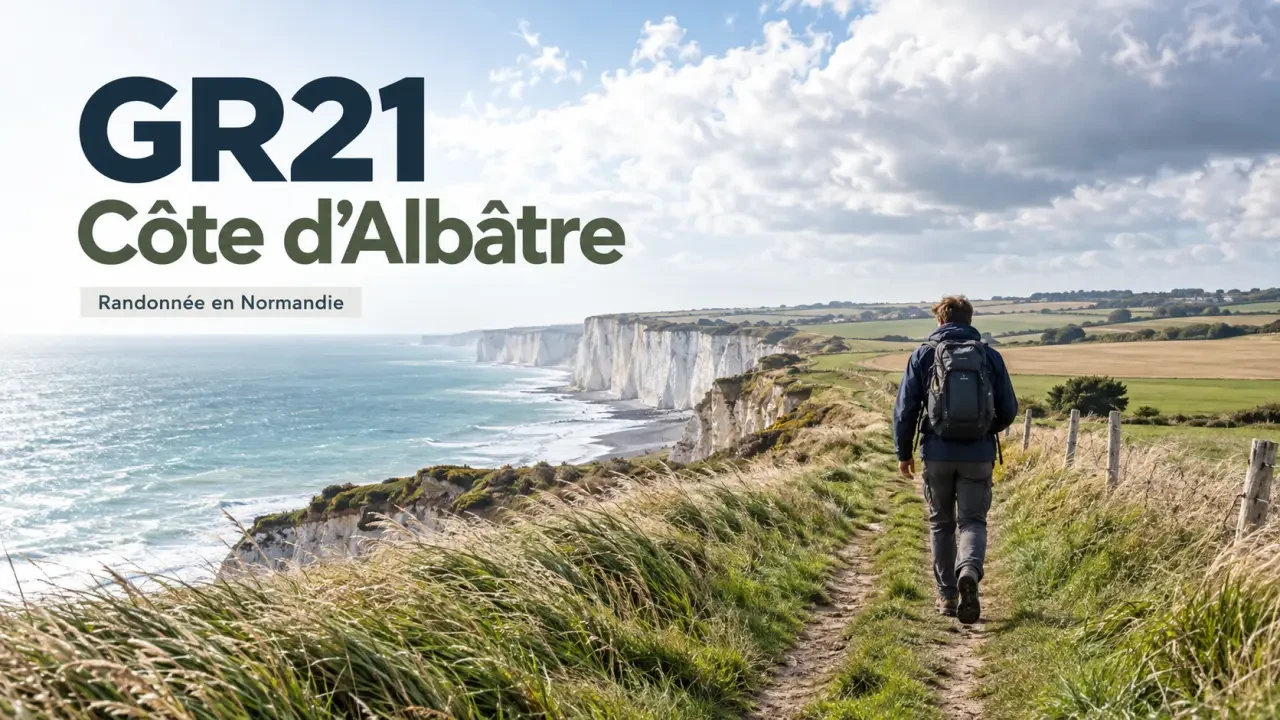 Chemin rural du GR21 entre Étretat et les villages de la Côte d'Albâtre